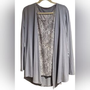 TownCat, Women's 2pc Top and Shrug Sz 0X 14